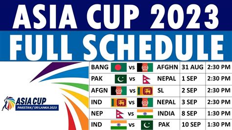 live score asia cup 2023|Asia Cup, 2023 Schedule Asia Cup 2023 Time Table Fixtures.